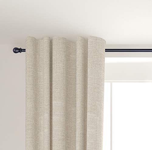 Kenney Kn85001 Scroll Bracket Double Window Curtain Rod Set, 48 To 86-Inch, Black #TOP4