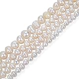 1 strand Natural Potato Round White Cultured Freshwater Pearl Loose Beads 7-8mm for Jewelry Making ~ 14.5 Inch fp3-78
