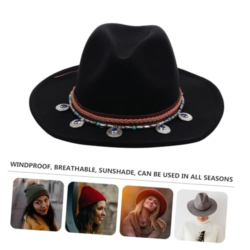 Woolen Jazz Hat for Women British Style Vintage Cap Comfortable and Breathable Design for Autumn and4
