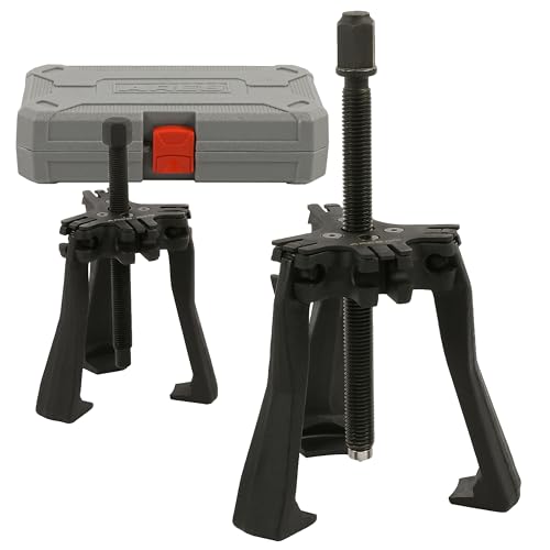 Image of ARES 15095 - Master Ratcheting Gear Puller Set - Premium Chrome Moly Steel Gear Puller Yolk Set Includes 2-Ton and 5-Ton Units - Indexing Jaws Feature Convertible 2-Leg and 3-Leg Functionality