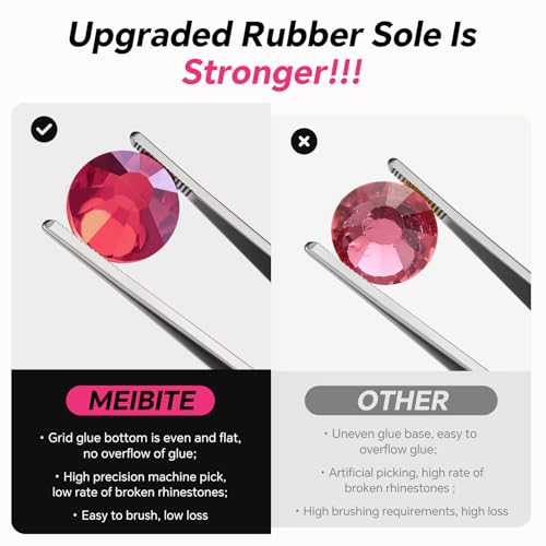 Image of Hotfix Rhinestones Bulk 3000PCS SS8 (2.3-2.5mm), Rose Glass Rhinestones for Clothes, Tumblers, Shoes DIY, Heat Transfer Flatback Gems for Crafts & Decoration