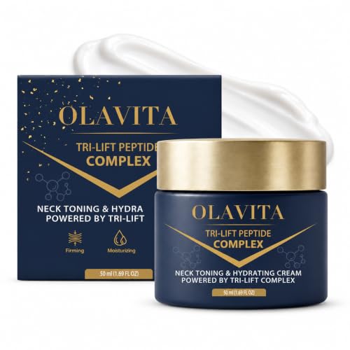 Image of OLAVITA Tri-Lift Peptide Cream, Firming Neck Cream for Mature Skin