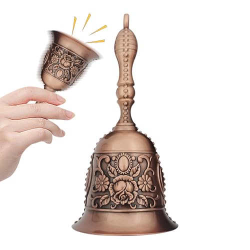 Campanello da cena, campane vintage – Jingle Bell in rilievo 3D Vintage – Campana a mano per decorazione estetica di lusso per matrimoni, hotel, cucina, suoneria