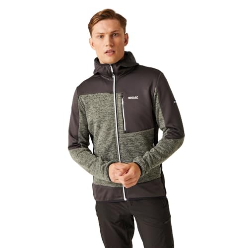 Regatta Cadford VI Strickfleecejacke Herren mit Kapuze, Größe:XXL, Farbe:AgaveGrn/Ash