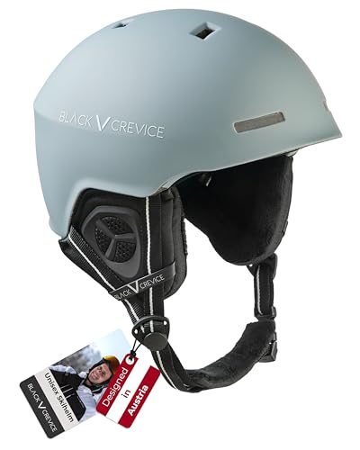BLACK CREVICE Skihelm Aspen in Grey I Größe M I Leichter Inmould Snowboardhelm I Stufenlos verstellbar mit RFS-System I Schlagfeste Außenschale & EPS-Innenschaum