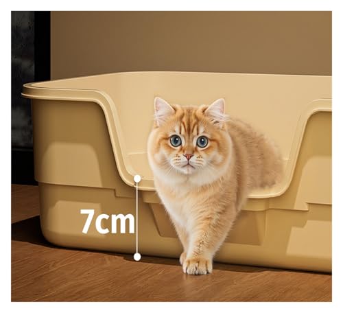 Arenero grande para gato con lados altos fácil de limpiar miniatura 4