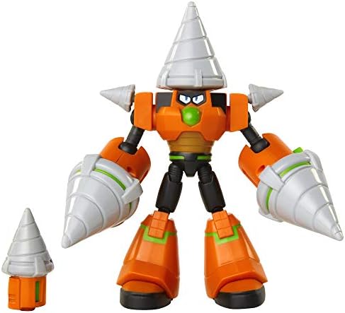 Jakks Pacific Fully Charged – Deluxe Drill Man Articulated Action Figure with Spinning Drills and Drill Man Buster Accessory (to swap onto the Mega Man figure)! Based on the new show!