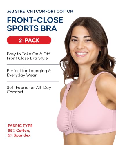 Image of Fruit of the Loom Women's Multi-Pack Front Close Sports Bra