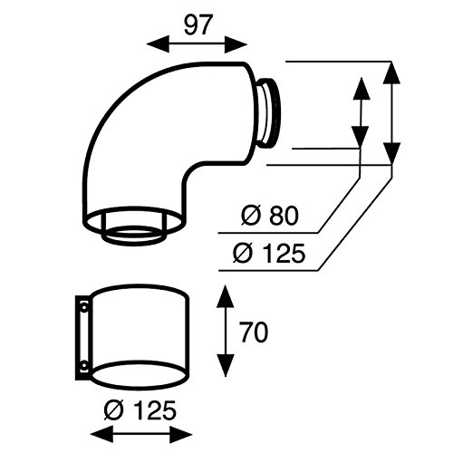Coude 90° condensation 80/125 A2033900