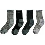 Kirkland Signature Women's Women's' Quarter Trail Merino Wool Socks, Gray, 10