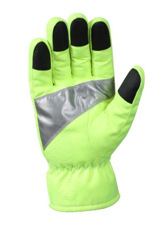 Rothco Safety Green Gloves with Reflective Tape