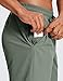 CRZ YOGA Men's Linerless Workout Shorts 7'' - Quick Dry for Running Sports Athletic Gym with Pockets Grey Sage Medium