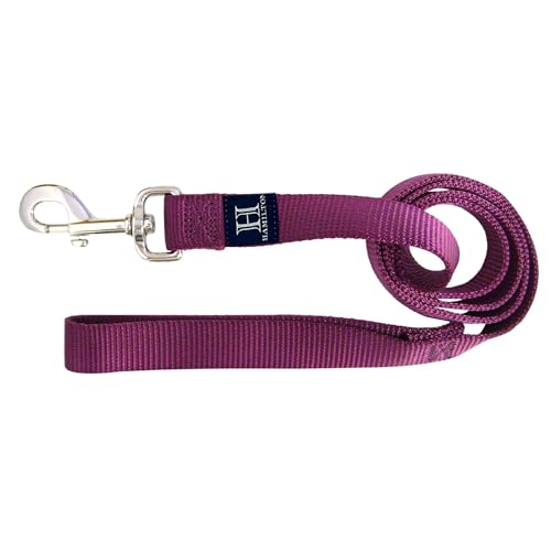 Hamilton Single Thick Deluxe Nylon Dog Leash with Swivel Snap, 1" by 6' Long, Wine