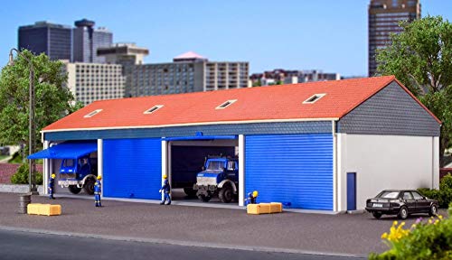 Garages pour 4 camions Kibri 38136 H0 pour maquette ferroviaire