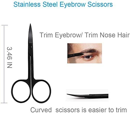 Eyebrow Scissors, 7 In 1 Eyebrow Kit, Professional Eyebrow Grooming Kits For Women, Including Brow Razors, Brush, Scissor, Tweezers, With Storage Box (1) #TOP4