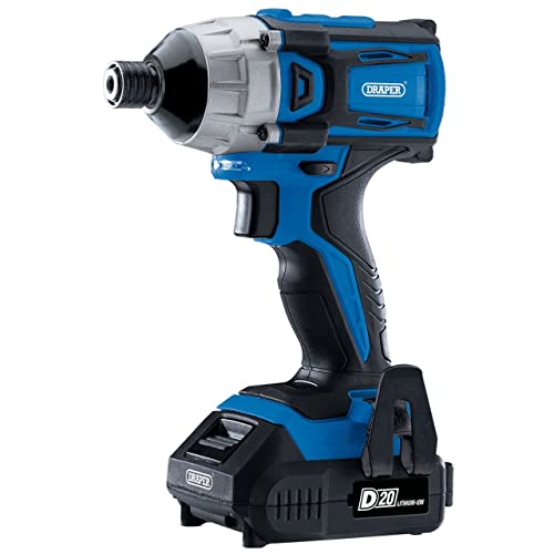 Draper 86958 D20 20V Brushless 1/4´´ Impact Driver with 2 x 2.0Ah Batteries and Charger (180Nm)