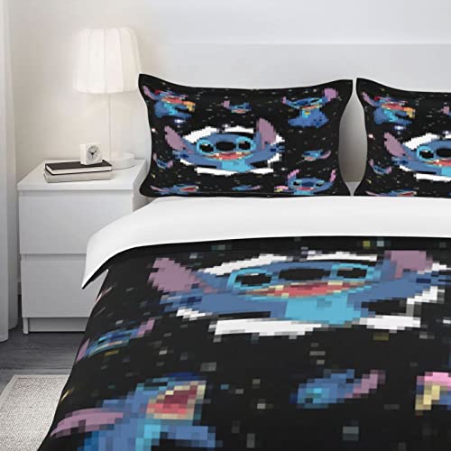 Furdaych Anime Patterns Printed Bedding Sets Cartoon Duvet Cover Set 1 Duvet Cover Set With 2 Pillowcases Twin 68 * 86In 05 #TOP2