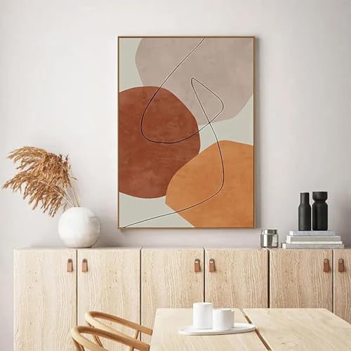 Peinture sur toile abstraite pour habiller un mur vide de salon