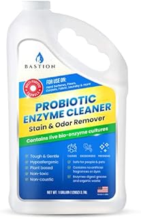 Probiotic Enzyme Cleaner - Professional Strength Solution -One Gallon- Natural Bio-Enzymatic Stain & Odor Remover - No Rinse Formula - Dye Free (Gallon - 128oz)