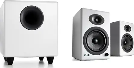 Audioengine 150W White A5+ Wireless Bluetooth Home Music...
