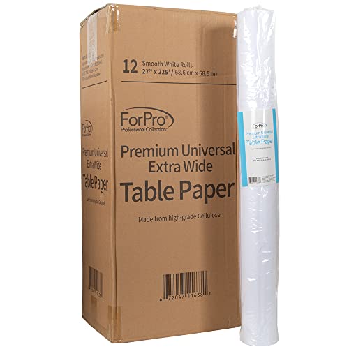 Papier de table infroissable ForPro lot de 12 pour éviter les plis et protéger les tables larges