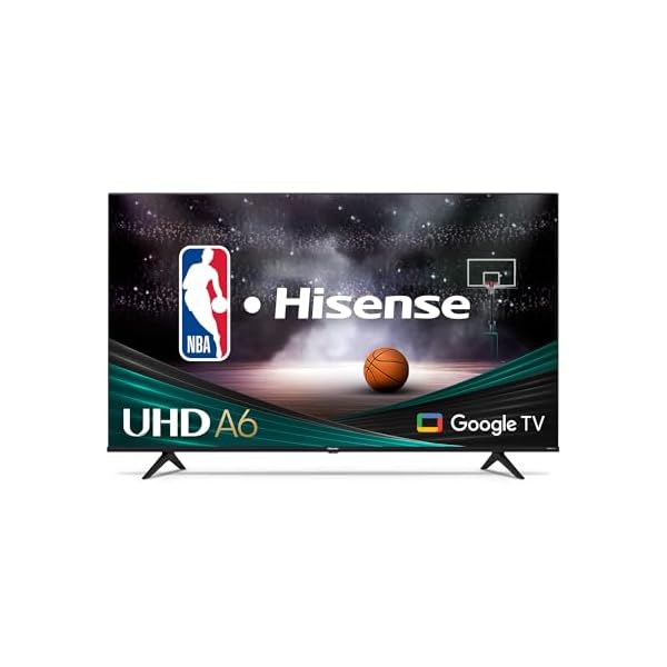 Hisense 43-Inch Class A6 Series 4K UHD Smart Google TV with Alexa Compatibility, Dolby Vision HDR, DTS Virtual X, Sports & Game Modes, Voice Remote, Chromecast Built-in (43A6H) , Black