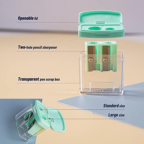 Golcellia 4 Pcs Small Pencil Sharpeners Manual For Kids, Colored, Hand Pencil Sharpener, Classroom #TOP2