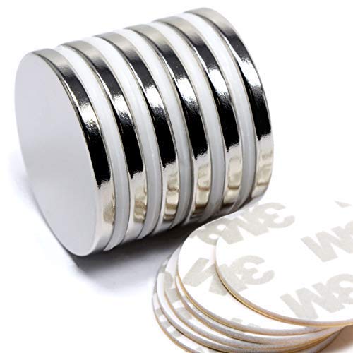Cms Magnetics - (6 Count, 1.26”X1/8”) Powerful Neodymium Magnets With 3M Adhesives Included, Strong Disc Rare Earth Magnet For Fridges, Crafts, Iron Filing Demo, Science & Diy Projects #TOP2