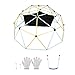 VEVOR Climbing Dome, 10FT Jungle Gym with Hammock and Swing, Geometric Dome Climber Supports 750LBS and Easy Assembly for Kids 3 to 10 Years Old, with Climbing Grip, Outdoor Backyard Play Equipment