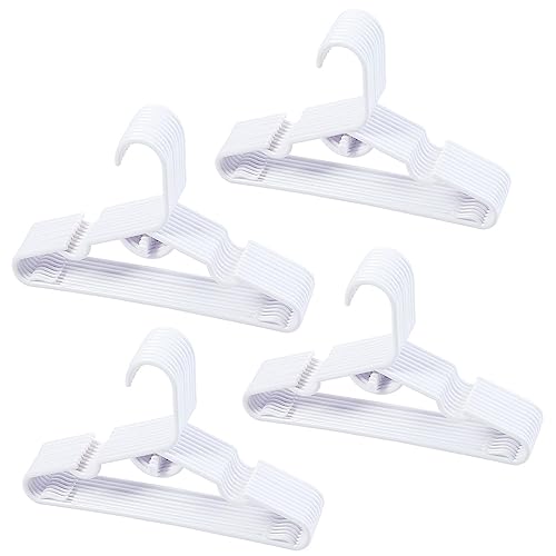 Image of VIIBASE 40pcs White Baby Nursery Closet Hangers,Non-Slip Laundry Infant Pant Hanger for Newborn Clothes,Stackable Hangers,Save Space Ultra-Thin Child Coat Hanger for Girl Boy Toddler Kid