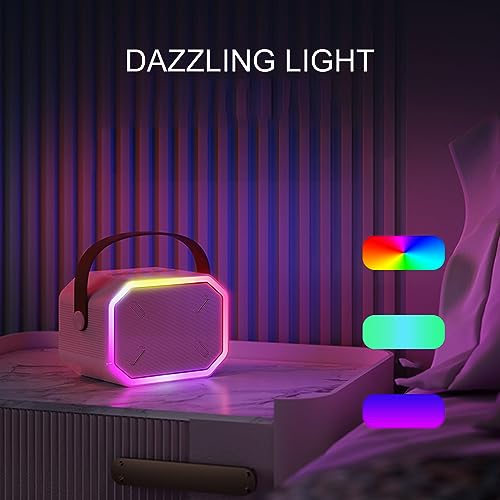 Máquina de karaokê, Efeitos de Voz, Microfone, Portátil, Branco, Sem Fio, para Ktv, áudio Doméstico,