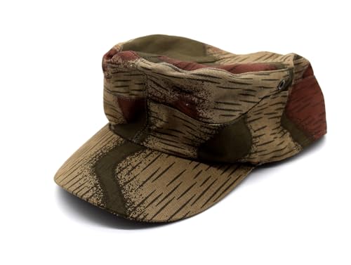CLAYHU Replica Camouflage WWII German TAN&Water Swamp Camo Field Cap Hat (L(58cm))