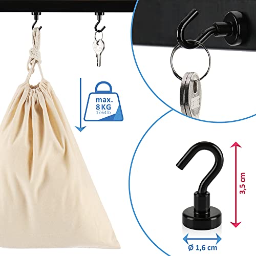 Robin Goods® 6 mocnych haczyków magnetycznych