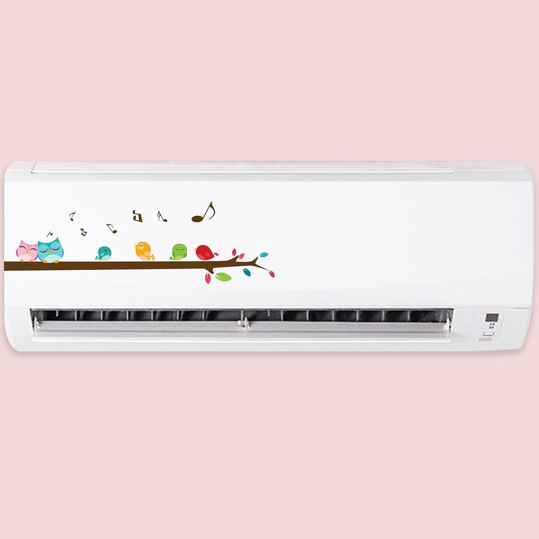 KREEPO Singing Birds on Brach Printed on AC Sticker Self-Adhesive PVC Vinyl_(51.4cmX15.8cm)_kr02