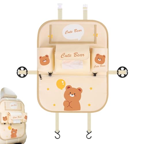 Organiseur de siège arrière de voiture – Sac de rangement pour jouets, livres, bouteilles, 56 x 41 cm