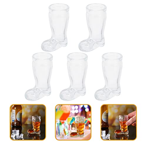 Toddmomy Copos de shot de bota 5 peças botas de cowboy copos de uísque engraçado coquetel copo de vi