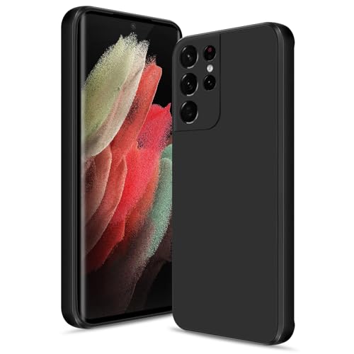 Btstring Silicone Case for Samsung Galaxy S21 Ultra 5G, Black