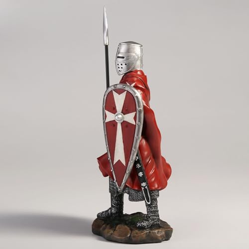 Estatua Decorativa Caballero Maltés con Lanza y Escudo miniatura 6