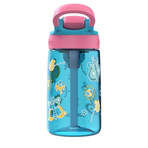 Image of Contigo Kid's 14 oz. AutoSpout Straw Water Bottle - Blue Raspberry /Azalea