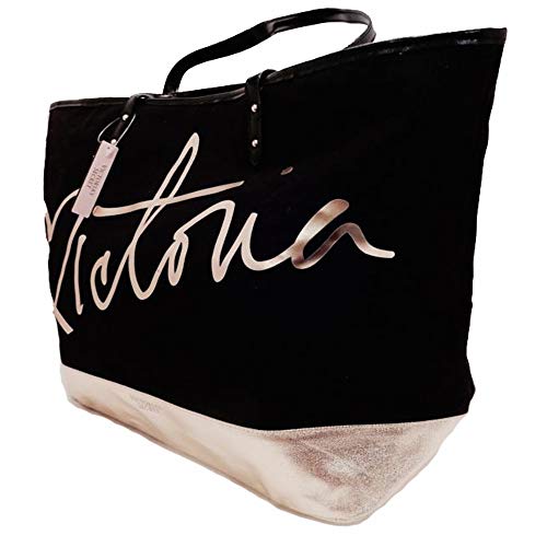 black and gold victoria secret bag