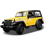 Maisto 2014 Jeep Wrangler Willys Special Edition Diecast 1:18 Scale Yellow 31676