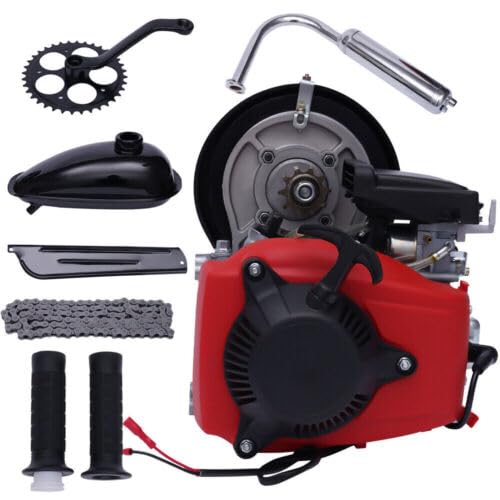 SAHUANIYE 49CC 4 Stroke Bike Engine Kit, Motorized Bike Motor Kit Motorbike Engine