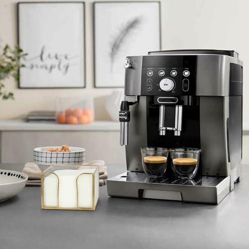 SUMTree Gold Glass Napkin Holder Square Cocktail Napkin Box Napkin Organiser Tray with Mirror Bottom for Kitchen, Restaurant, Farmhouse, Dinner, Outdoor, 14.5 * 14.5 * 10cm - Cosy Home Interiors SUMTree Gold Glass Napkin Holder Square Cocktail Napkin Box Napkin Organiser Tray with Mirror Bottom for Kitchen, Restaurant, Farmhouse, Dinner, Outdoor, 14.5 * 14.5 * 10cm - Image 6