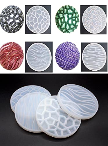Image of SNOOGG Pack of 1 Round 3D Silicone Mold for Epoxy Resin Art, DIY Casting, Making Coasters, Home Decoration, Cup Mats, and Customized Craft Projects