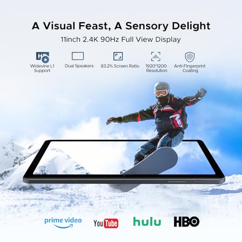 Image of P11 Pro Android Tablet, 11 inch Tablet, 48GB RAM+128GB ROM, Android 16 Tablet with Gemini AI, 2.4K 90Hz, T7250 Octa-Core, 8800mAh, 13MP+5MP, 5G WiFi, Tablet with Pen, Keyboard, Mouse-Purple