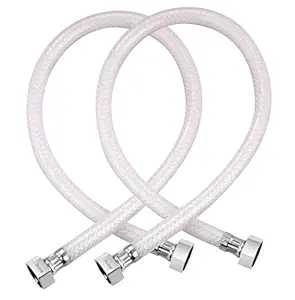 Ruhe PVC Connection Pipe | 24 Inches| PVC Heavy Duty Connection Pipe Suitable for Geysers, countertop faucets/water taps | Set Of 2