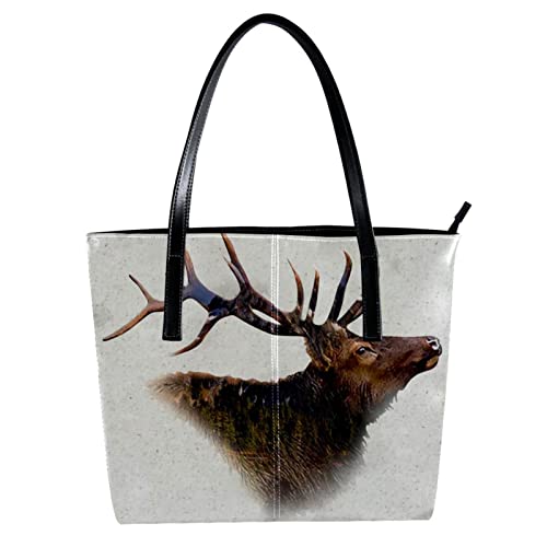Sac fourre-tout motif vache pour femme avec bandoulière réglable
