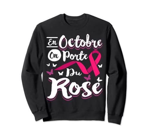 Octobre Ruban Rose Cancer du Sein Sensibilisation Sweatshirt Cover
