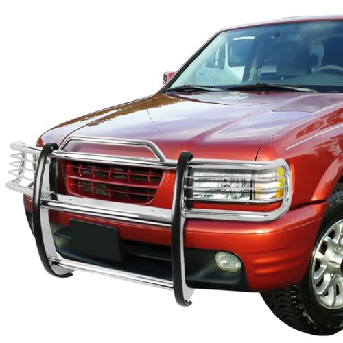Image of DNA MOTORING GRILL-G-039-SS Front Bumper Brush Grille Guard,Silver
