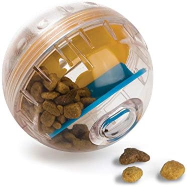Pet Zone IQ Treat Ball Dog Treat Dispenser Interactive Dog Toy - 3" - for Dogs and Cats - Adjustable Difficult Dog Ball for Treats